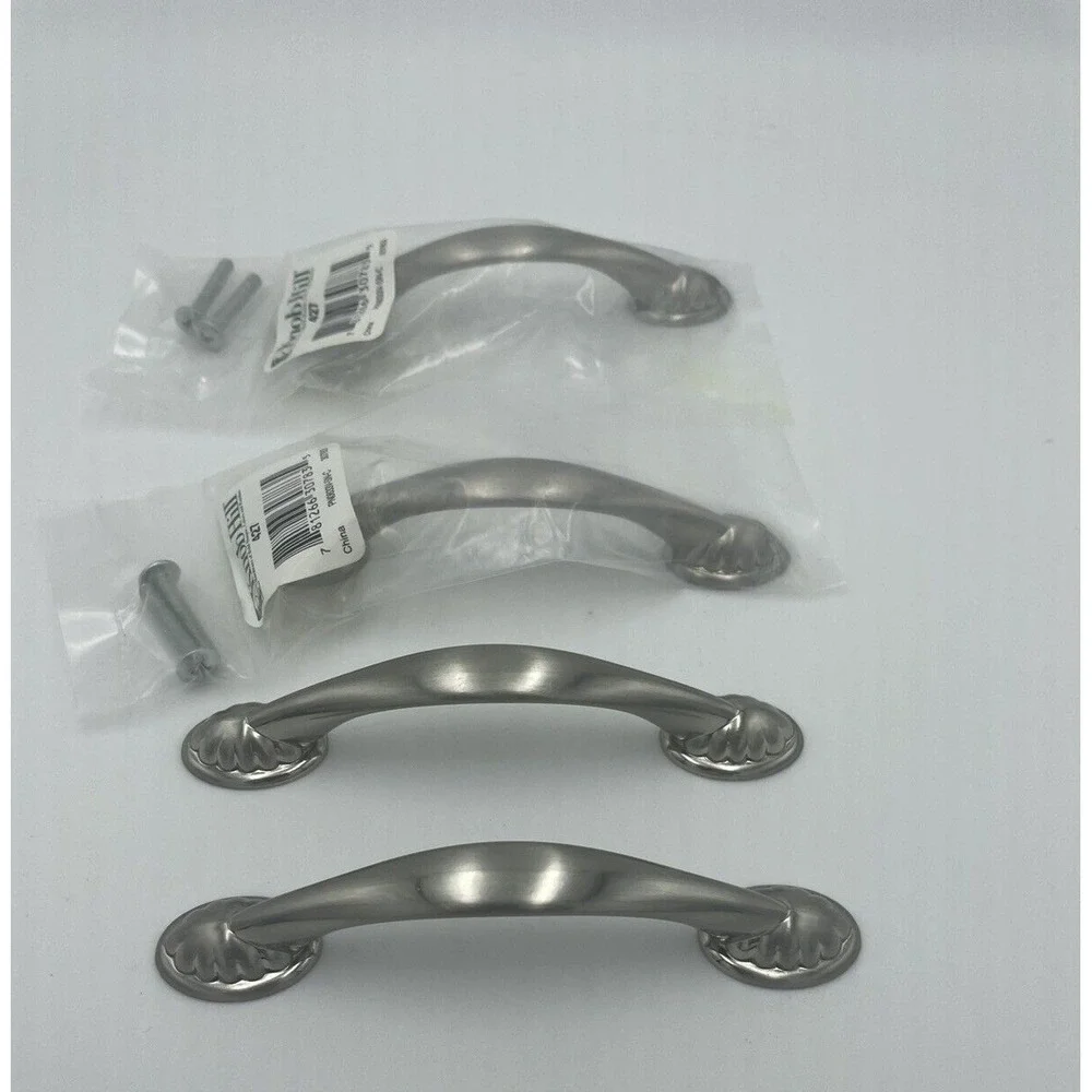 4 Brushed Nickel Cabinet Handles Drawer Pulls Hardware 3